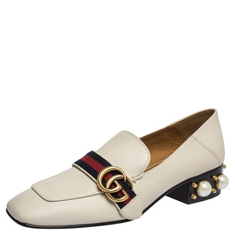 gucci mpenny loafer pearl design show|gucci loafer shoes.